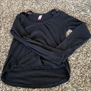 Black ribbed long sleeve